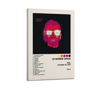 klouds PNL Poster d'album Le Monde Chico - Peinture décorative sur toile pour chambre à coucher, salon - Poster moderne et esthétique - 60 x 90 cm - Style cadre