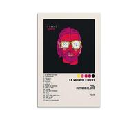 klouds PNL Poster Le Monde Chico sur toile pour chambre à coucher, salon, salle de bain, salle de classe, style moderne, 30 x 45 cm, sans cadre