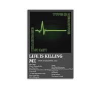 klouds Poster décoratif sur toile de type O Negative Life Is Killing Me - Pour chambre à coucher, salon - 30 x 45 cm - Sans cadre