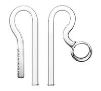 KLOVA Tuyau en verre pour aquarium - Ligne incurvée transparente - Peut être installée sur le réservoir - Pas besoin de ventouses