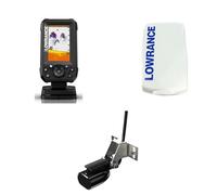 Klovoo Kit Sonar avec Lowrance Eagle 4x et transducteur Bullet Skimmer, écran IPS 4", Sonar grand-angle 200 kHz, coque pare-soleil incluse, 12 V, IPX7