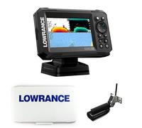 Klovoo Kit Sondeur avec Lowrance Eagle 5, Fishfinder GPS 5" IPS + coque pare-soleil incluse, avec transducteur SplitShot HD