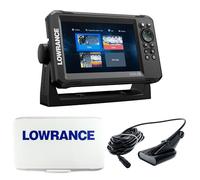 Klovoo Kit Sondeur GPS avec Lowrance Eagle 7, Fishfinder GPS 7" IPS + coque pare-soleil incluse, avec transducteur 50-200 HDI