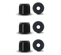 Klowcok Embouts de rechange en mousse à mémoire de forme pour écouteurs Beats Flex, réduction du bruit, ajustement confortable (3 paires, noir) (moyen)