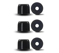 Klowcok Embouts de rechange en mousse à mémoire de forme pour écouteurs Beats Flex, réduction du bruit, ajustement confortable (3 paires, noir) (taille L)