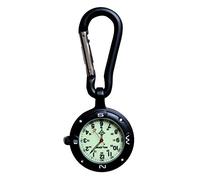 Klox Clip Noir sur Mousqueton Visage Lumineux Montre fob pour Les médecins infirmières paramédics Chefs Sport