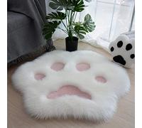 KLSAMNM Tapis en peluche douce avec motif de patte de chat pour la maison, le canapé, la table basse, la chambre à coucher, la table de chevet, tapis décoratif