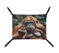 KLSVTMEA Hamac cage pour animal de compagnie, lit à suspendre motif gorilles, balançoire pour animaux de compagnie, convient pour les chats, les chiens ou d'autres petits animaux de compagnie et est