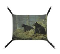 KLSVTMEA Hamac cage pour animal de compagnie, lit imprimé ours noirs, balançoire pour animaux de compagnie, convient pour les chats, les chiens ou d'autres petits animaux de compagnie et est le