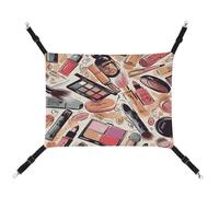 KLSVTMEA Hamac de cage pour animal de compagnie, motif cosmétique et maquillage imprimé à suspendre, balançoire pour animaux de compagnie, convient pour les chats, les chiens ou d'autres petits