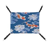 KLSVTMEA Hamac pour cage pour animal de compagnie, imprimé fleurs et poissons, balançoire pour animaux de compagnie, convient pour les chats, les chiens ou d'autres petits animaux de compagnie et est