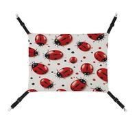 KLSVTMEA Hamac pour cage pour animal de compagnie, lit à suspendre avec motif coccinelle rouge, convient pour les chats, les chiens ou d'autres petits animaux de compagnie et est le meilleur choix
