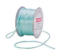 KLTRIBBON Cordon en Satin Bleu Clair de 2 mm pour la Fabrication de Bijoux, Bracelets, Colliers, Perlage, macramé, kumihimo, nœud Chinois, Loisirs créatifs, 50 m