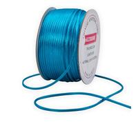 KLTRIBBON Cordon en Satin pour la Fabrication de Bijoux, Bracelets, Colliers, Perles, macramé, kumihimo, nœud Chinois, Loisirs créatifs, Bleu océan - 2 mm x 50 m