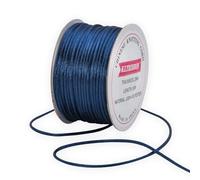 KLTRIBBON Cordon Queue de Rat en Satin pour la Fabrication de Bijoux, Bracelets, Colliers, Perles, macramé, kumihimo, nœud Chinois, Loisirs créatifs, Bleu Marine, 2 mm x 50 m