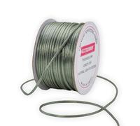 KLTRIBBON Cordon Queue de Rat satiné 2 mm pour la Fabrication de Bijoux, Bracelets, Colliers, Perles, macramé, Kumihimo, nœud Chinois, Loisirs créatifs - Gris métallisé - 50 m