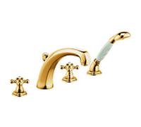 Kludi 1926 baignoire 4 trous 515244520 doré, bec haut 220 mm