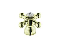 Kludi 1926 cross handle 753014500 Chaud, plaqué or