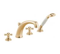 Kludi 1926 baignoire 4 trous 515244520 doré, bec haut 220 mm
