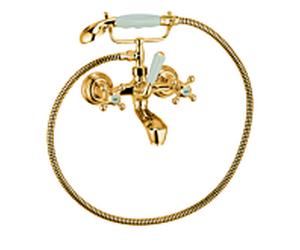 Kludi 1926 mitigeur de baignoire 514414520 doré, apparent, avec garniture de douche