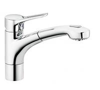 Kludi MX mitigeur évier 399410562 chromé, bec d’écoulement pivotant