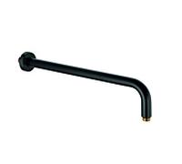 Kludi A-qa bras de douche 6651439-00 DN 15, avec rosace enfichable d= 55mm, saillie 400mm, noir mat