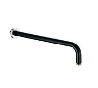 Kludi A -qa bras de douche 6651487-00 DN 15, avec rosace enfichable d= 55mm, saillie 400 mm, noir mat/ chromé