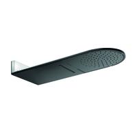 KLUDI A-QA Douche de tête, douche de tête métallique, Ø 250 mm, avec 2 types de jets, 6488087-00, Couleur: noir mat / chrome