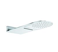 KLUDI A-QA Douche de tête, douche de tête métallique, Ø 250 mm, avec 2 types de jets, 6488091-00, Couleur: Blanc / Chrome