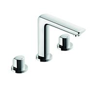 Kludi Ameo chrome, poignées de cylindre, mélangeur 3 trous