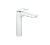 KLUDI BALANCE Mitigeur monocommandé pour vasque, montage monotrou, hauteur de bec 210mm, 522969175, Couleur: Blanc / Chrome