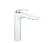 Kludi Balance White chrome / blanc, sans Kludi Balance White vidage, pour lavabo