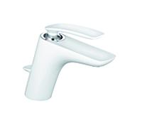 KLUDI BALANCE Mitigeur monocommandé pour lavabo, montage monotrou, hauteur de bec 100mm, 520239175, Couleur: Blanc / Chrome