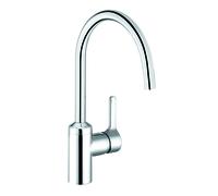 KLUDI BINGO STAR Mitigeur d'évier monocommandé, basse pression, Eco, levier fermé, 428099678, Couleur: Finition en acier inoxydable