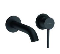 Kludi Bozz match0 382443976 mitigeur lavabo mural 2 trous, saillie 180 mm, noir mat