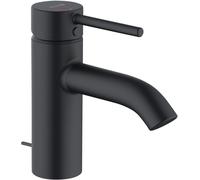 KLUDI BOZZ Mitigeur monocommandé pour lavabo, hauteur d'écoulement 75mm, EcoPlus, 382633976, Couleur: noir mat