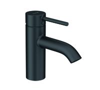 KLUDI BOZZ Mitigeur monocommandé pour lavabo, hauteur de bec 75mm, garniture d'écoulement PUSH-OPEN, 382663976, Couleur: noir mat