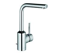 KLUDI BOZZ Mitigeur monocommandé pour lavabo, hauteur d'écoulement 235mm, bec pivotant, chrome, 382940576