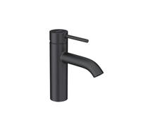 KLUDI BOZZ Robinet de lavabo (382880576) avec bonde Push Open, mitigeur monocommande 100 mm, noir mat, montage 1 trou, 5 l/min, cartouche en céramique