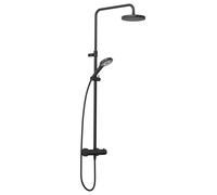 Kludi Dive ensemble de douche mural avec thermostat avec douche pluie noir 690793900