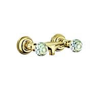 Kludi douche à deux poignées 5161045G4 Poignées en cristal, plaquées or 23 ct