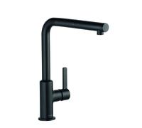 Kludi Mitigeur monocommandé pour évier L-LINE S Eco, levier fermé, becs extractibles, noir mat