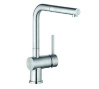 Kludi L Steel mitigeur de cuisine sur pied acier inoxydable 45851F877