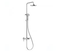 Kludi LOGO Colonne de douche en applique avec bec déverseur, Mitigeur monocommande, 6808305-00,