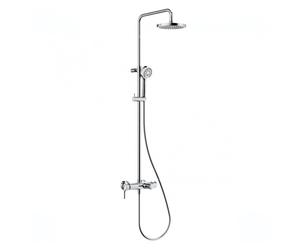 Kludi LOGO Colonne de douche en applique avec bec déverseur, Mitigeur monocommande, 6808305-00,