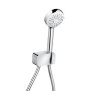 Kludi LOGO Set de douche avec raccord mural coudé et support, 1 jet, 6867005-00,