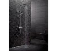 Kludi Logo Système de douche thermostatique double 6809205-00 chromé, avec douche de tête et douchette