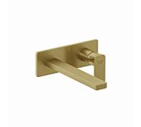 Kludi mural RENON 2 trous 42245N075 240 mm, kit de construction fine, or brossé (18) PVD
