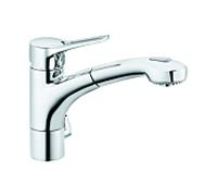Kludi Mitigeur d'évier MX – levier à étrier, douchette à vaisselle, s-pointer, chrome 399450562