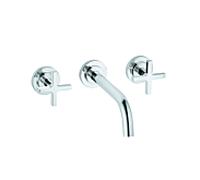 Kludi Nova Fonte chromé 201440520 match0, pour mitigeur lavabo trois trous, saillie 180 mm
